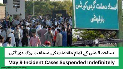 May 9 Incident Cases Suspended Indefinitely